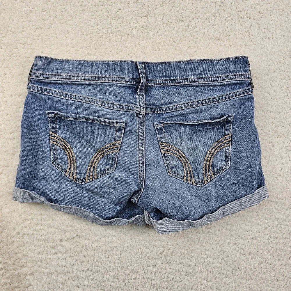 Hollister Midi Jean Shorts Women's 3 26 Blue Longest‎ Length 4